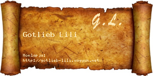 Gotlieb Lili névjegykártya